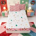 thumbnail image 4 of Manfei Winter Holiday Zipper Twin Comforter Sets with Fitted Sheet and 2 Pillowcases,Elegant Christmas Animals Zipper Bedding Set,Xmas Reversible,4 Pieces, 4 of 7