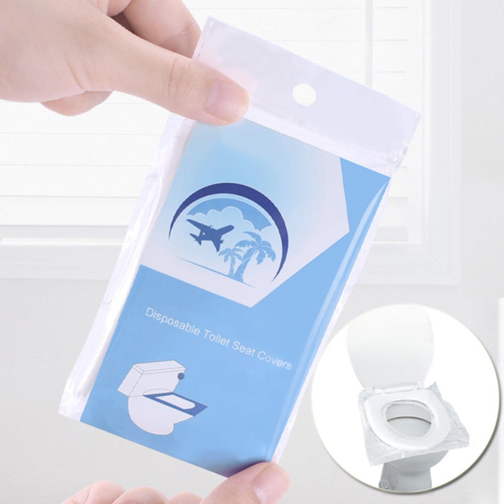 60 Pieces Disposable Toilet Seat Covers, Flushable Paper Cover for Bathroom, Kids, Adults, 14 x