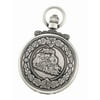 Charles-Hubert Paris Women's Antique Silver Hunter Case Quartz Pocket Watch