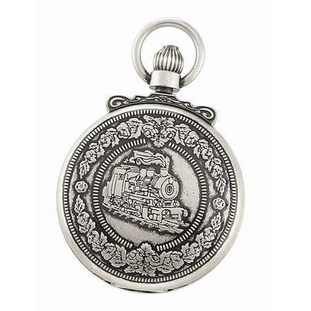 Charles-Hubert Paris Women's Antique Silver Hunter Case Quartz Pocket Watch