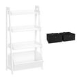 thumbnail image 3 of RiverRidge Kids 24in 4-Tier Ladder Shelf Toy Organizer, Book Storage, and 2 Black Bins, 3 of 11