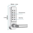 thumbnail image 2 of Cerradura de Puerta Digital Inteprter Mecánica Sin Llave Aleación de Zinc Plata, 2 of 6