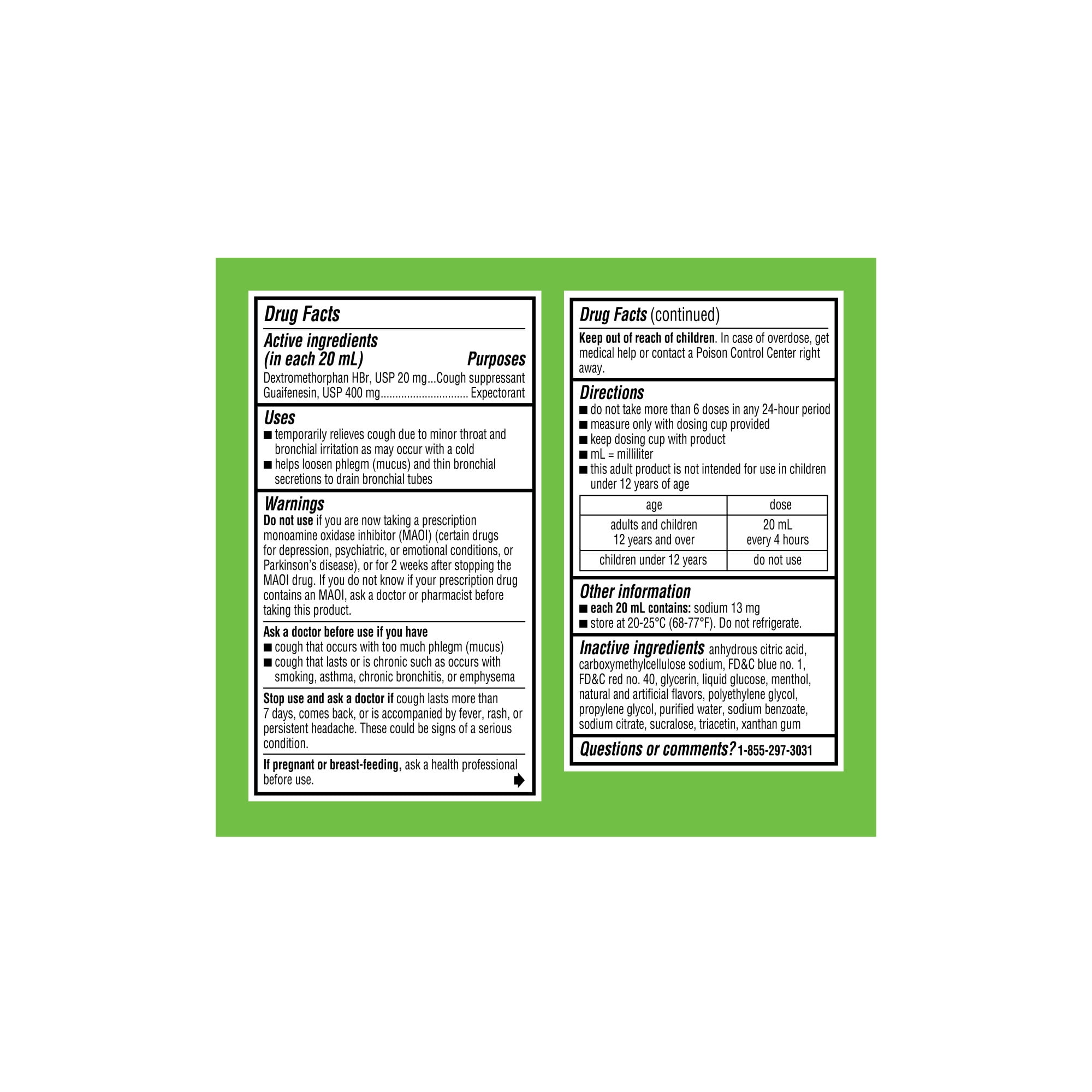 Robitussin Max Strength Cough Congestion DM and Cold Medicine, 4 Fl Oz