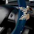 thumbnail image 5 of Snowflake 14.5-Inch Printing PVC Leather Car Wheel Cover Steering Wheel Cover Auto Accessories, 5 of 6