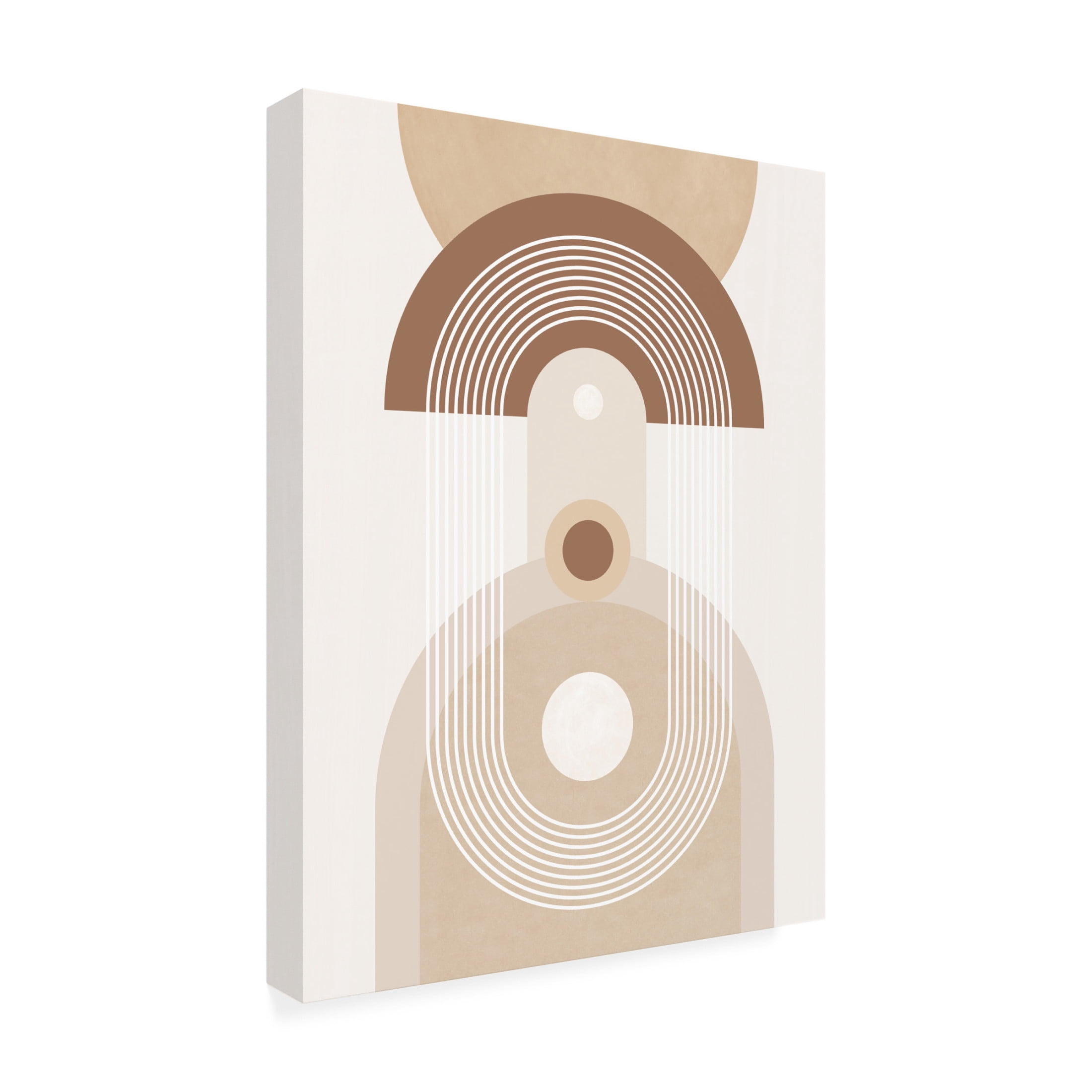 Trademark Fine Art Elena Ristova  Beige Mid Century Poster No.3 Canvas Wall Art