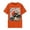 Orange, variant on Womens Work Shirts Graphic Print Short Sleeve Crew Neck Soft Basic Ladies Clothing,Red,S