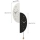 thumbnail image 2 of Reloj de pared de doble cara montado en la pared Reloj de pared decorativo moderno con pilas y péndulo, 2 of 7