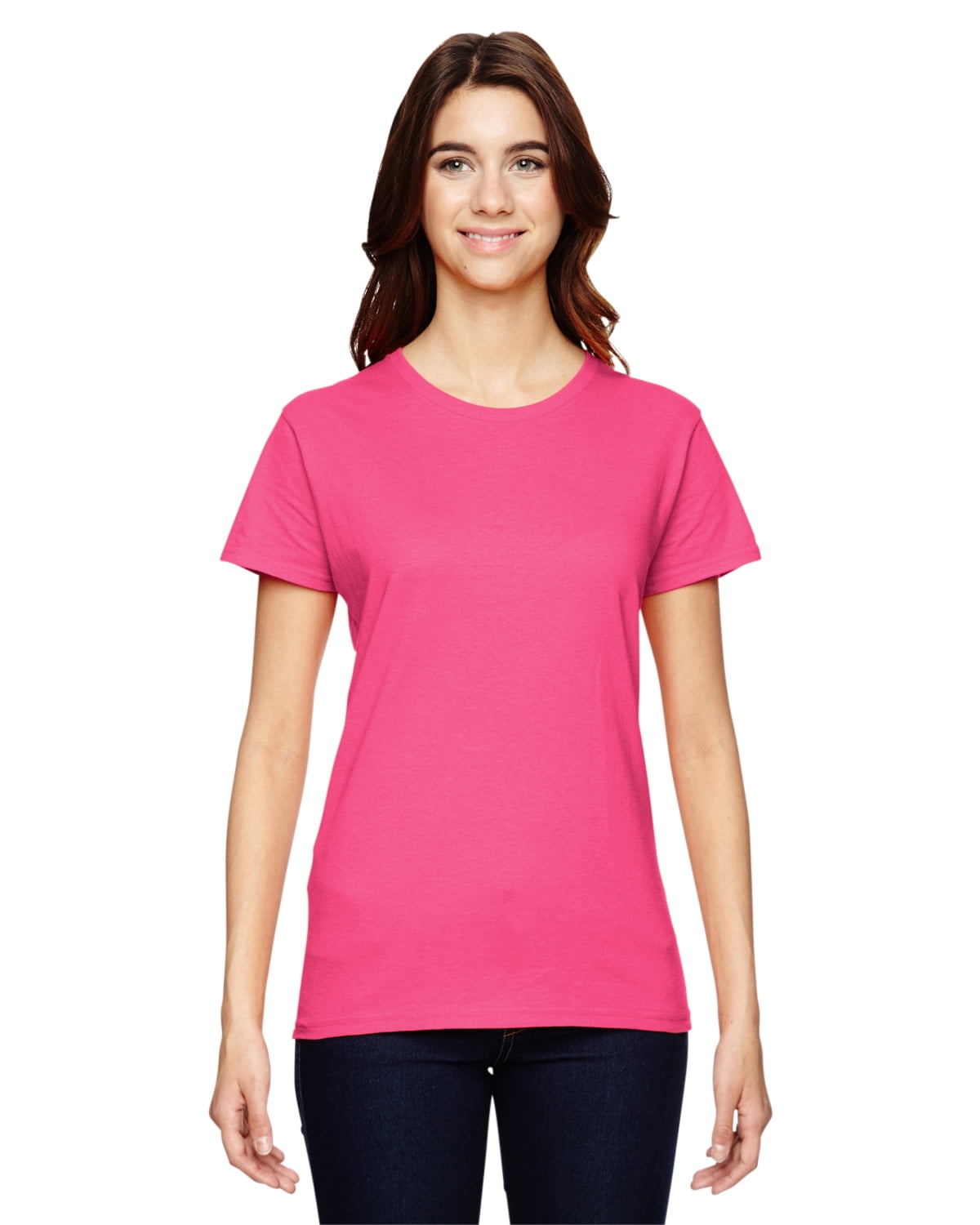 Anvil The Anvil Ladies Lightweight T Shirt Neon Pink S Walmart