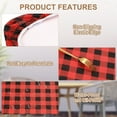 thumbnail image 3 of Picnic Table Cloth, 78"x35" Rectangle Vinyl Plaid Fitted Tablecloths Waterproof Flannel Backed Table Covers for Dining Camping Outdoor, Black/Red, 3 of 6