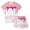 Pink, variant on Y-Sunset 2 Piece Ice Cream Baseball Shorts Sets Ice Cream Baseball Crewneck Short Sleeve Tee Shirts and Summer Drawstring Shorts 100&Red