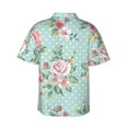 thumbnail image 3 of Balery Vintage Floral Print Men's Hawaiian Shirts Short Sleeve Beach Shirt Relaxed Fit Vacation Button Down Shirts-Large, 3 of 9