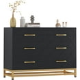 thumbnail image 1 of Commode en Bois à 6 Tiroirs - Meuble Télé Moderne et Coffre de Rangement pour Chambre, Salon, 1 of 5