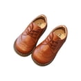 thumbnail image 3 of UKAP Chaussures Habillées Garçons Filles Richelieus Richelieu à Bout Golf Confort Ballerines Scolaires Décontractées Brun 6C, 3 of 9