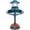 Peacock Blue, variant on Solar Outdoor Bird Bath Vintage Resin Pedestal Fountain Decoration for Yard, Garden w/Planter Base, Feeder, Decorative Bird Cage, Fillable Stand - Stone