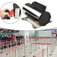 thumbnail image 5 of Lierteer 1pc Stainless Stanchion Queue Barrier Wall Mount Crowd Control Retractable Strip Black 2m, 5 of 7