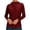 Wine, variant on Women's Ribbed Brushed Long Sleeve Shirt Fall Petite Fashion High Neck Pleated Tops Light Blue