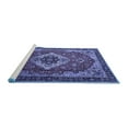 thumbnail image 2 of Ahgly Company Machine Washable Indoor Square Persian Blue Traditional Area Rugs, 8' Square, 2 of 4