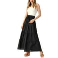 thumbnail image 2 of INSPIRE CHIC Women's Boho Skirts Summer Smocked Elastic Waist Tiered A-Line Beach Maxi Skirt, 2 of 5