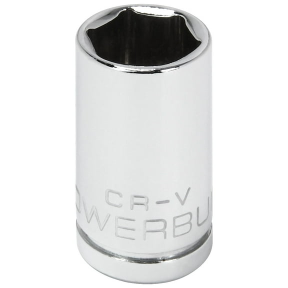 Powerbuilt 1/4 Inch Drive x 3/8 Inch 6 Point Shallow Socket - 648277