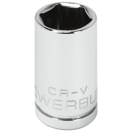 UPC: 0028907070292 | Powerbuilt 1/4 Inch Drive x 3/8 Inch 6 Point Shallow Socket – 648277