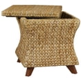 thumbnail image 5 of Gallerie Decor Bali Breeze Square Flared Wood Storage Ottoman in Natural, 5 of 6