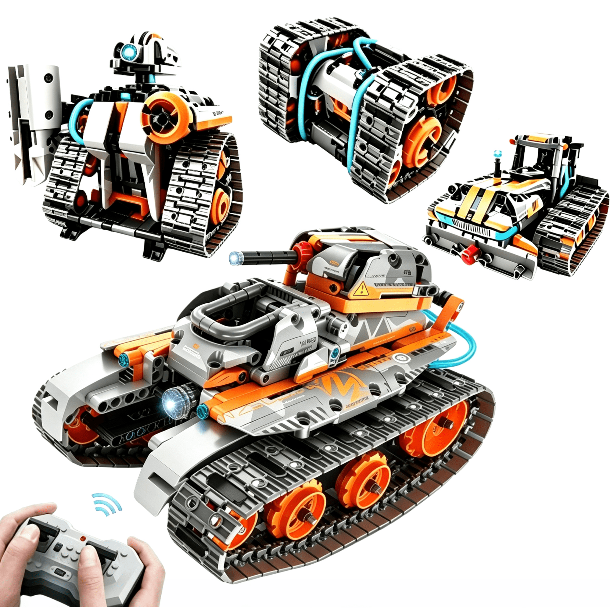 5 in 1 STEM Remote Control Building Kit, 392Pcs Blocks Erector Projects Set Toys for Kids Age 8-12, Build a Tank/Robot/AVT DIY Science Educate 6 7 9 10 11 Years Old for Boys & Girls Gift Ideas