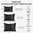 thumbnail image 3 of Auchen Satin Pillow Case, 2 Pack Satin Queen Silky Pillowcase for Hair and Skin, Satin Pillowcase Set of 2-Queen Size(20"x30")Black, 3 of 10