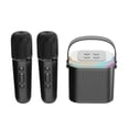 thumbnail image 1 of Dual Microphone Machine With RGB LED Light Bluetooth-compatible Speaker 10W HIFI Player With 2 Wireless Microphones, 1 of 6