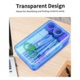 thumbnail image 4 of 6 Pack Clear Pencil Box, Plastic Large Capacity Pencil Boxes Plastic Boxes with Snap-tight Lid, Office Supplies Storage Organizer Box, Stackable Design and Stylish,Navy Blue, 4 of 6