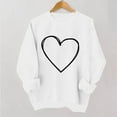 thumbnail image 2 of zbxnLI Spring Sweatshirts Womens Valentine's Day Tops Crew Neck Pullover Top Long Sleeve Sweatshirt Fashion Outfits, 2 of 6