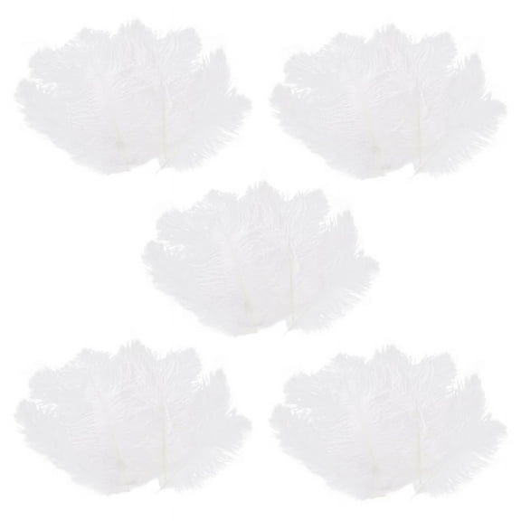 50 Pieces White Natural Ostrich 20-25cm Wedding DIY