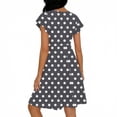 thumbnail image 5 of BUIGTTKLOP Summer Dress for Women Ruffle Sleeve Mini Dress Dotted Casual Flowy Buttton down Sundress with Pockets, 5 of 5