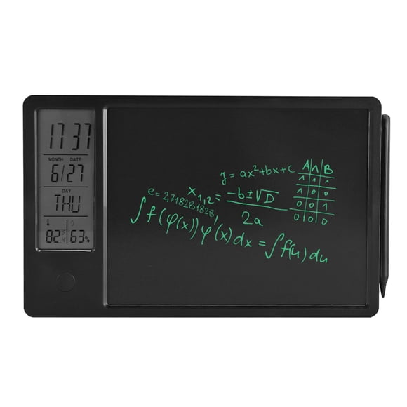 LCD Writing Tablet, Electronic Board Drawing Pad, 10 Inch Rechargeable Erasable Electronic Doodle Board with Digital Clock Calendar for Office Business Home
