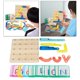 thumbnail image 5 of madera Número Construcción Rompecabezas Forma Reconocimiento de color Habilidad fina Pegboard Educativo para actividades preescolares Hugo Rompecabezas de letras y números, 5 of 10