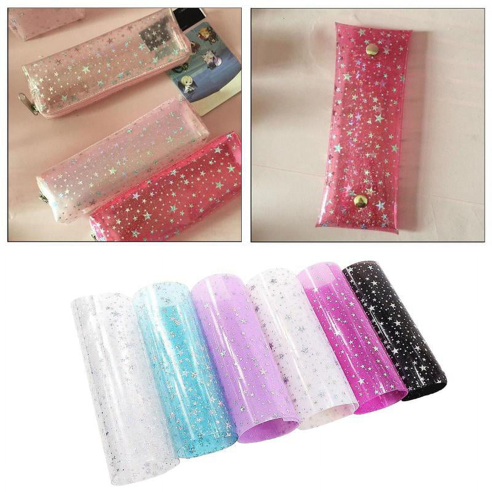 Transparent Holographic Vinyl Film Clear Vinyl Fabric for Sewing DIY