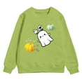 thumbnail image 4 of Ccpelsie Boys' Fleece Crew Neck Long Sleeve Sweatshirt - Soft Pullover Sweaters for Youth Kids Boys(Green,3Y), 4 of 4
