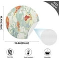 thumbnail image 3 of Flower and Koi Fish Round Placemat Set of 6, Non-Slip Heat Resistant & Waterproof Plate Pads for Dinner Table Table Placemats, 15.4 in Home Decor, 3 of 6