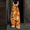 thumbnail image 6 of One Piece Casual Halloween Jumpsuits for Women Halloween Bat Pumpkin Ghost Cute Print Women's Jumpsuits Rompers Overalls Fashion Fall Clothes, Festival Party Outfits, Orange XL, 6 of 7