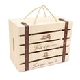 thumbnail image 1 of Vintage Wooden Red Box Storage Gift Carrier General Purpose White Packaging Box Craft, 1 of 8