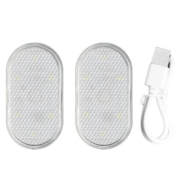 Sensor De Luz Led Para Interior De Coche, 2 Uds., Interruptor Táctil Recargable Por Usb, Lámpara De Ambiente Inalámbrica Automática, Luz De Lectura Nocturna, Luz Interior De Coche Sweethay VI012475-01