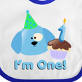 thumbnail image 4 of Inktastic 1st Birthday Puppy Blue Boys Baby Bib, 4 of 4