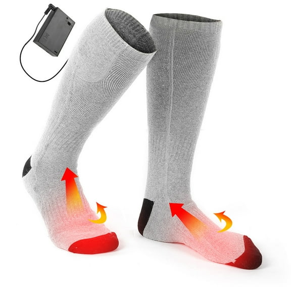 Men Women Battery Socks Rechargeable Electric Socks,Electric Heating Socks Men Womens Battery Thermal Cotton Warming Winter Socks for Skiing Biking Hunting Foot Warmer Socks
