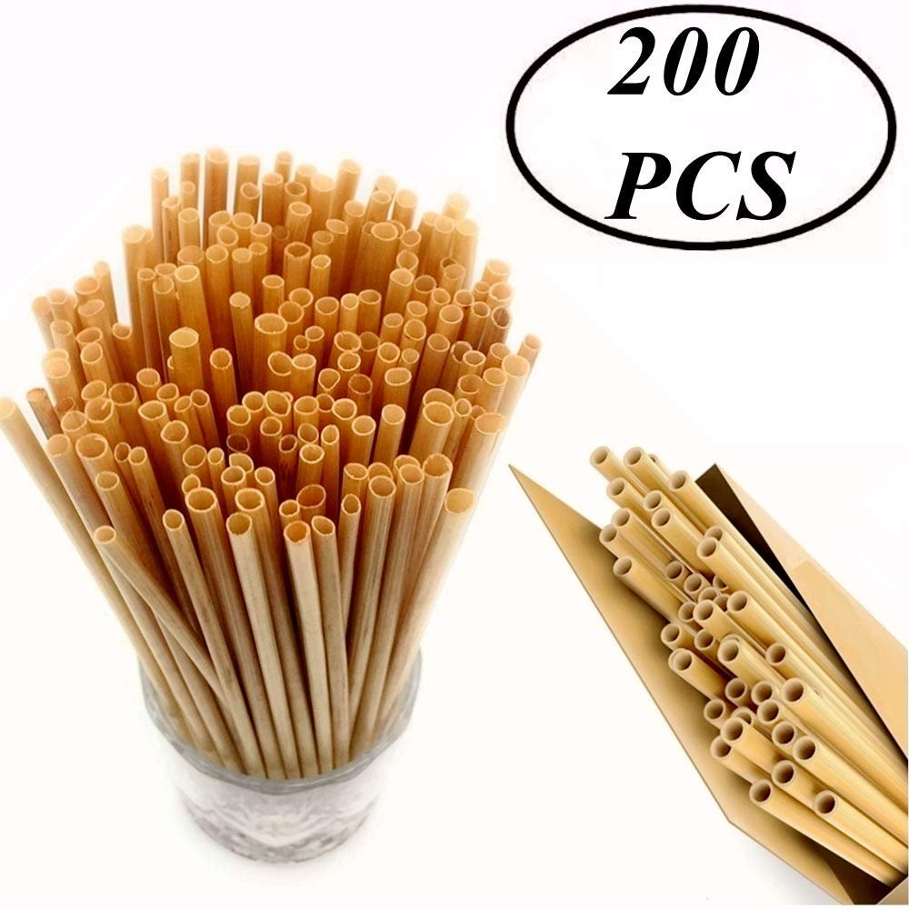 All Natural Compostable Wheat Drinking Straws 8.5 inch 200 count