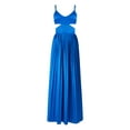 thumbnail image 4 of SAYOO Vestido largo para mujer, correa de espagueti, sin mangas, sin espalda, con cuello en V y plisado SAYOO Moda, 4 of 10