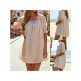 thumbnail image 2 of LMLYSoH Women Mini Dress Short Sleeve Tie-up Floral Dress Summer Dress for Casual Daily Dating, 2 of 9