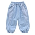 thumbnail image 3 of Huanglei Boys Summer Thin Denim Proof Pants Kids Soft Pure Ankle Length Trousers ，Back To School Boys Jeans /Size 9-10 Years(Light Blue), 3 of 4