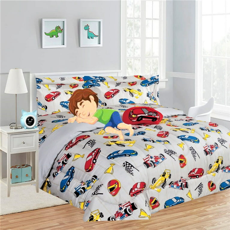 Fitted Bed Sheets Kids Queen, Bed Cover Kids Racing Cars