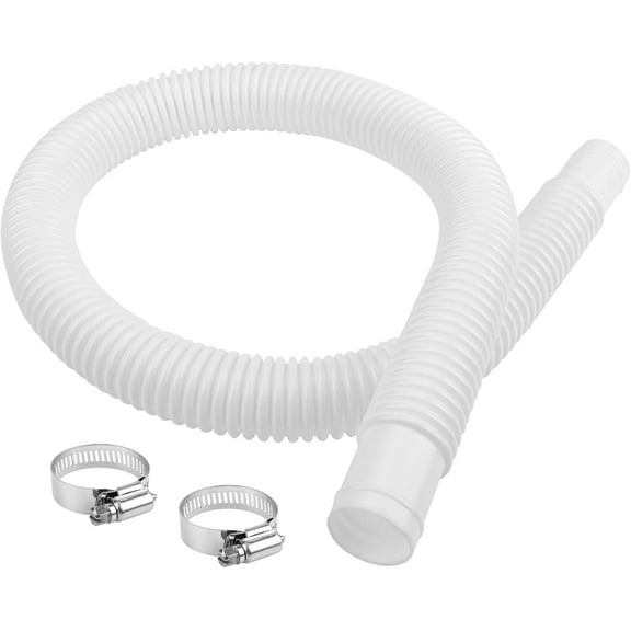 Ximoon 1-1/4 Inch x 3 Foot Long White Above Ground Pool Flex Connection Hose Filter or Suction