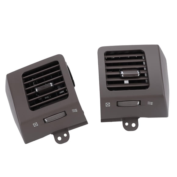 Dash AC Air Vent, Car AC Outlet Panel Anti Aging Abrasion Proof Enhanced Air Circulation 1 Pair Stylish Grey for Prado J120 2002 To 2009