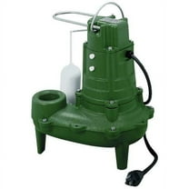 Zoeller Sewage Ejector Pump, 1/2 HP, 115V AC Vertical Float 267-0001